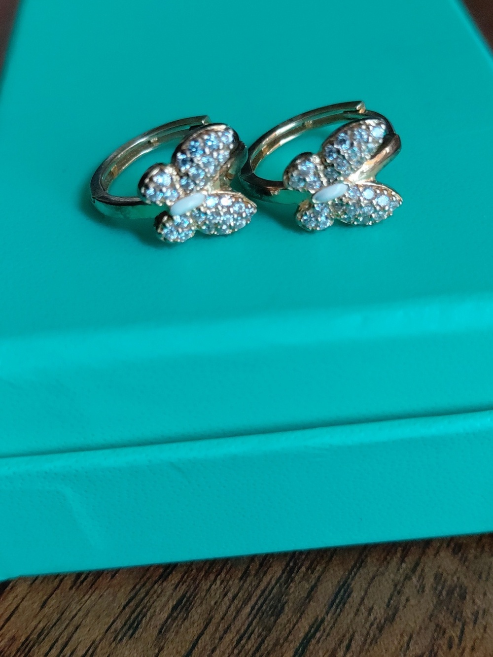 Elizabeth Henry Signed 925 Designer Butterfly Cuff Earrings With Diamond Accents